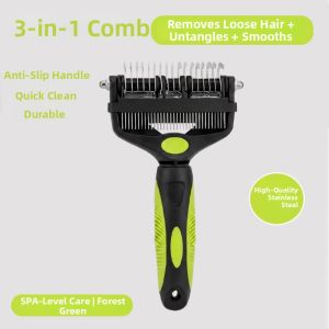 hipidog | Tangle Removing & Flea Cleaning Pet Grooming Brush