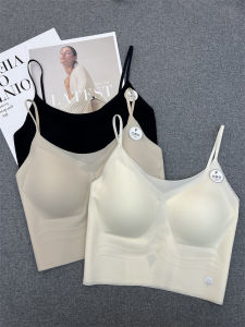 Cloud Sensation Seamless Short สายคล้อง เสื้อกั๊ก ผู้หญิง สวมใส่สบายพร้อมแผ่นรองหน้าอกป้องกันการสัมผัสไนลอน สแปนเด็กซ์ Blend