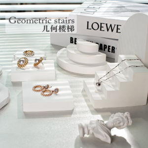 Geometric Three-Dimensional Stair-Shaped Photo Props: Enhancing Decorative Backgrounds