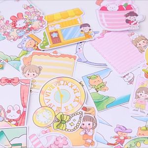 (100pcs) Stiker Lucu Model Kartun Korea DIY Design Dekorasi Buku Scrapbook Handbook STK2004