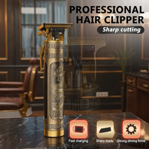 VANTAGE T9 USB RECHARGEABLE ELECTRIC HAIR TRIMMER WITH 0.1MM PRECISION STAINLESS STEEL T-BLADE FOR BEARD AND BODY HAIR