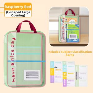 Large Opening Transparent Thick Subject Classification Bag