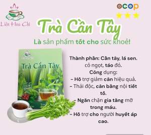 Trà túi lọc cần tây Liên Hoa Chi - 1 hộp 30 túi lọc