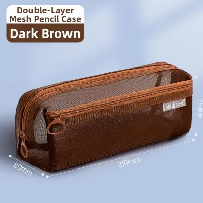 ZEEGO | Stylish Large Capacity Transparent Mesh Pencil Case