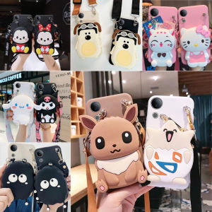 Cute Cartoon Soft Shell Phone Case for Vivos20 S20Pro Full Cover Back Cover Wallet Protective Shell Backpack Style Student Female Model