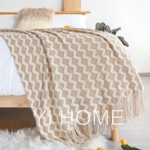 Nordic Knitted Tassel Blanket Sofa Cover Hotel Bed End Towel Homestay Bed Tail Blanket Nap Blanket Bedding Drape Towel