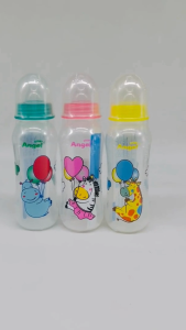 8oz 240ml Baby Angel Feeding Bottle Anti-Colic Soft Silicone Nipple BPA Free For 6 Months