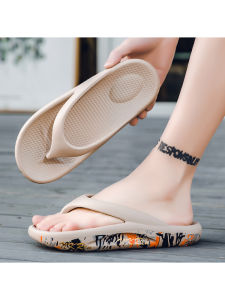 Womens Summer Outdoor Sandals Anti-Slip Breathable Beach Walking Flip Flops Casual Flat Heel Plant Floral Pattern Rubber Sole