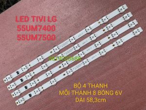 LED TIVI LG 55UN7290 55UM7300 55UM7400 55UM7500 HÀNG MỚI 100% BỘ 4 THANH MỖI THANH 8 BÓNG 6V DÀI 583cm SSC_Y19_Trident_55UM73&75 Phụ Kiện Tivi Lg Chính Hãng - Lazada
