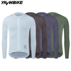 YKYWBIKE Mens Cycling Jersey Long Sleeve Bicycle Full Sleeve Jersey Breathable Road Bike Shirt Pro Team MTB Riding Clothes