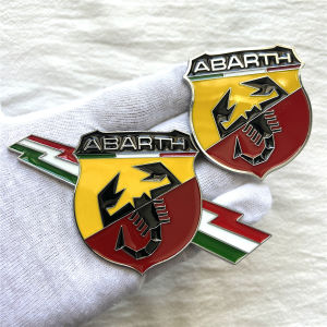 Abbas abarth scorpion metal car logo suitable for body trunk tail side sticker decorative decal accessories