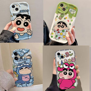 JieFie Clear Casing Case For OPPO Reno 4 / Reno 4 Pro / Reno 4F / Reno 5 / Reno 5F / Reno 6 / Reno 6Z / Reno 7 / Reno 7Z / Reno 8 / Reno 8T / Reno 8 Pro / Reno 8 Pro+ 4G 5G Cartoon Anime Lovely Crayon Shin-chan Soft Wavy Phone Cover