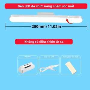 Đèn Bàn LED Treo Từ Tính Sạc USB Điều Chỉnh Độ Sáng 3 Màu Dùng Làm Đèn Đọc Sách Đèn Để Bàn Đèn Tủ Đèn Tủ Quần Áo Đèn Ngủ
