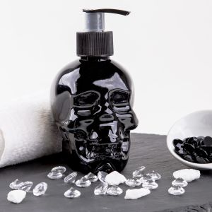 350ml Skull Hand Soap Push Bottle Creative Skull Soap Dispenser Refillable Shampoo Lotion Container Bathroom Kitchen Decoration
