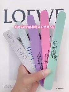 Sandpaper Nail File Double Sided Sanding Buffer Set Gray Nail File Polishing Suitable for UV Gel Polish Shaping Manicure Tool 100/180