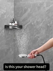 High Pressure Round Shower Head Large Panel with Hose and Bracket