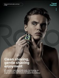 MONLEYTA | Mini Electric Shaver For Men Smart Rechargeable Display Digital Shaving Razor Portable Beard Trimmer German Technology