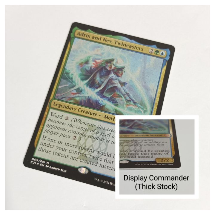 MTG Card ADRIX AND NEV, TWINCASTERS Display Commander Thick Stock Trading  Card Game Multicolor  Authentic