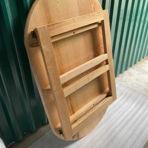 Bàn gỗ tự nhiên hình oval gấp gọn thông minh – Bàn ăn/Bàn trà/Bàn làm việc đa năng