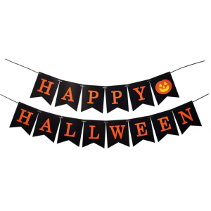 Happy Halloween Banner Bat Witch Skull Ghost Pumpkin Monster Hanging Swirls Halloween Party Decorations Spiral For Home Wall Garden Ceiling Hanging Party Decor Supplies