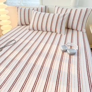 Kiss Dear | Thick Coarse Cotton Simple Stripes Bed Set