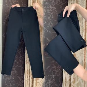 plus Size Suit Pants Womens Spring Autumn Nine Points Harem Pants Plump MM Slimming Cigarette Jeans Pear Body Shape French Bread Pants Women