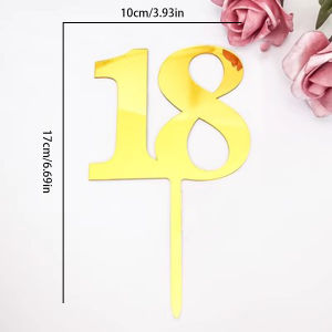 Bộ Trang Trí Bánh Hình Gương Acrylic - Số 18/21/30/40/50/60/70/80 Dùng Cho Trang Trí Tiệc Sinh Nhật Đám Cưới Kỷ Niệm 6 Cái/3 Cái