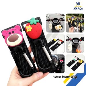 [KN ACC] NVN-GK01 [1SET 2PCS] STRAP HOOK GANTUNGAN STROLLER / SEPEDA MOTOR / KAIT KERETA DORONG UNTUK GANTUNGIN BELANJAAN KARAKTER