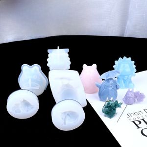 Doole Handmade Workshop DIY Crystal Glue Three-Dimensional Mirror Silicone Lion Mold Cat Phone Case Decoration