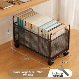 MINGZHIYIFAN | Solid Wood Handle Large Capacity Storage Basket Organizer