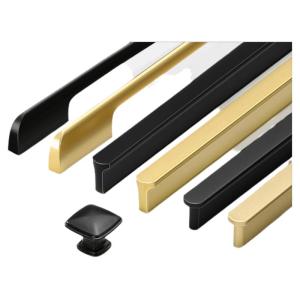 UCUBE | Black Modern Minimalist Round T Cabinet Handles