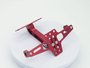 Universal Motorcycle License Plate Holder LED Lights Adjustable Rear Fender Eliminator Bracket Mount