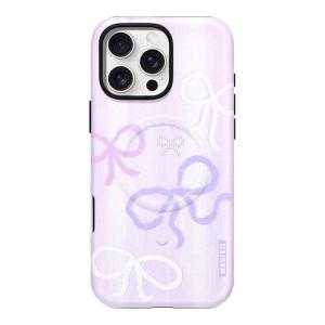 MASFEIL | Purple Bow For Apple 17Promax Case Lo8 Magnetic Fulcrum Holder iPhone16Pro Set 15 14pm