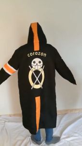 Anime One Piece 3rd Generation Trafalgar Law Cosplay Halloween Party Costume Cloak Hooded Robe pants