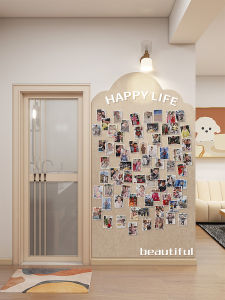 Photo Wall Decoration Creative Felt Wall Sticker Felt Board Photo Wall Fancy Wall Corkboard Wall Photo Display Wall Sticky Notes Background Board Living Room Bedroom Company Vision Board For Home