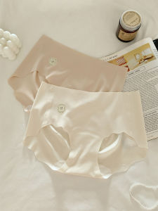 Mensant 7A Antibacterial Ice Silk Womens Underwear Low Waist Triangle Panties Thin Seamless Comfortable Daily Wear Briefs