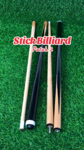 Stik Stick Billiard 12mm Untuk Sembilan Bola Kayu  Stick Billiard Sambung 2 Murah Tip 12mm/145CM Cue Billiard Amerika Putih