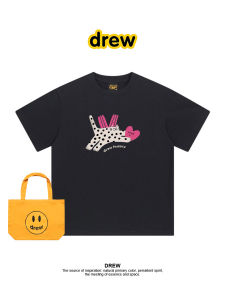 Áo Thun Cotton in Hình Mèo Drew Smiley Face Quần Áo Cặp Đôi Mùa Hè Áo Thun Tay Ngắn Thường Ngày Cho Nữ