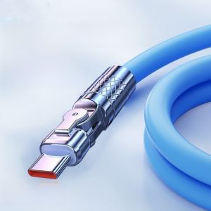 Dây Cáp Dữ Liệu Sạc Nhanh 240W Toàn Tương Thích Có Thể Xoay Tương Thích Với OPPO Huawei Vivo Xiaomi Dây Cắm USB Kiểu C Android