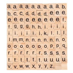 100Pcs Wood Tiles Letter Alphabet Number Wooden Block Educational Puzzle Toys For Kids Birthday Party Gifts Christmas Ornaments