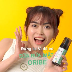 Sữa rửa mặt rau má tạo bọt Oribe Cica Formula làm sạch sâu dưỡng ẩm cho da mụn da dầu nhạy cảm 120ml