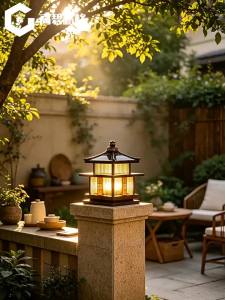 GAOBIGEGE | Traditional Chinese Style LED Waterproof Outdoor Pillar Light