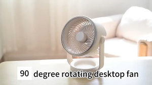 4 Speeds Air Circulating Fan Portable Natural Wind Mode Table Fan Quiet Operating 90° Rotate Desk Fan For Bedroom Kipas