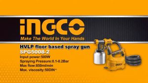 INGCO กาพ่นสีไฟฟ้า 550 วัตต์ ระบบ HVLP รุ่นงานหนัก (กระป๋องอลูมิเนียม) - เครื่องพ่นสีไฟฟ้า ( Electric Paint Sprayer ) รุ่น SPG5008-2
