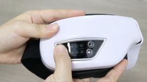 6D Smart Eye Massager With Air compression and Hot Compress Heating And Soothing Music Device for Eye Acupoint Vibration Massage Glasses Fatigue Pouch & Wrinkle