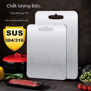Thớt Inox 316 Hai Mặt Dày Dặn Thân Thiện Với Môi Trường Hình Chữ Nhật Dùng Để Nhào Bột