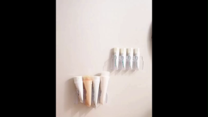 OHHDEER Rak Ubat Gigi Dinding Tanpa Paku Penyangkut PS / Wall Mounted Toothpaste Holder Organizer PS