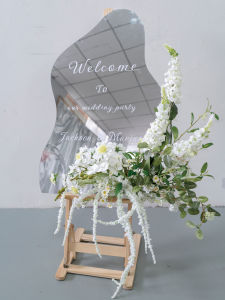 Lawn Wedding Delivery Ceremony Special-Shaped Mirror Display Board Welcome Board Ornamental Flower Water Brand Floral Bed & Breakfast Opening Fake Flower