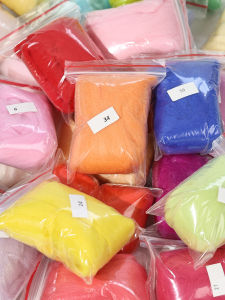 QINGPIN | DIY Wool Batt Needle Felting Wet Felting Wool Crafting Materials for Dolls Beginners Kit