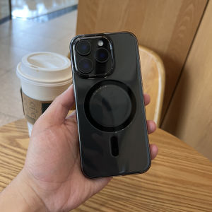 WANKEHUANG | Ốp Lưng Điện Thoại trong Suốt Chống Vàng Ốp Từ cho iPhone 16 Pro Max và iPhone 15 Pro Max